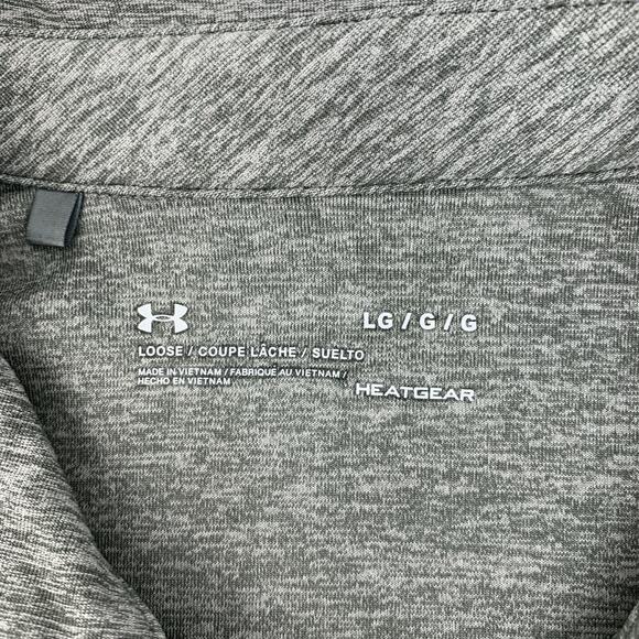 Under Armour Shirt Mens L Large Gray Playoff Breast Cancer Awareness Golf Polo - Picture 5 of 10